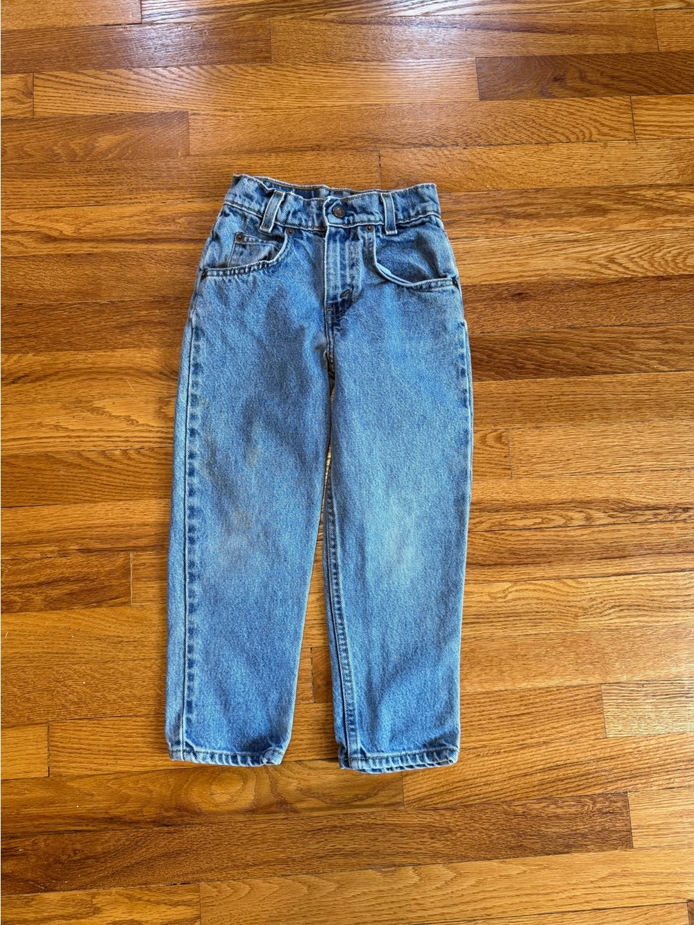 Levis Vintage Youth 5 Light Wash Jeans 90s Orange Tab 18x18 Relaxed Cotton Denim